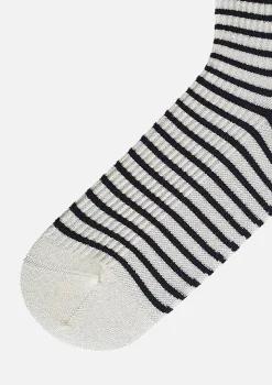 Skarpetki z czarnymi paskami i elastycznym ściągaczem Stripes