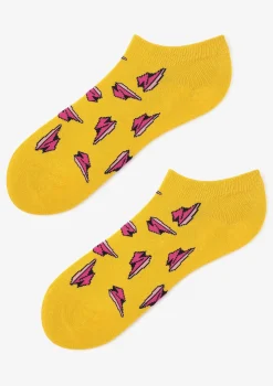 Stopki damskie z bawełny w trójwymiarowe błyskawice Footies Thunders Marilyn