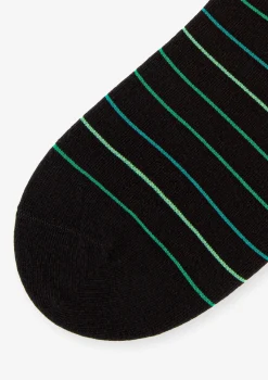 Stopki męskie bawełniane w dynamiczne zielone paski Stripes 2 Marilyn