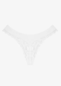 Stringi damskie z bawełny z obszyciem koronkowym Infinity Poupee Marilyn