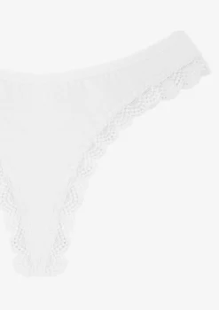 Stringi damskie z bawełny z obszyciem koronkowym Infinity Poupee Marilyn