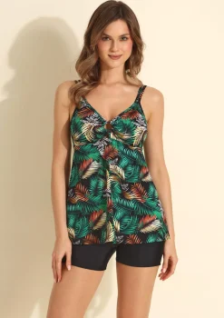 Tankini kąpielowe z wyjmowanymi usztywnianymi miseczkami - Tropica